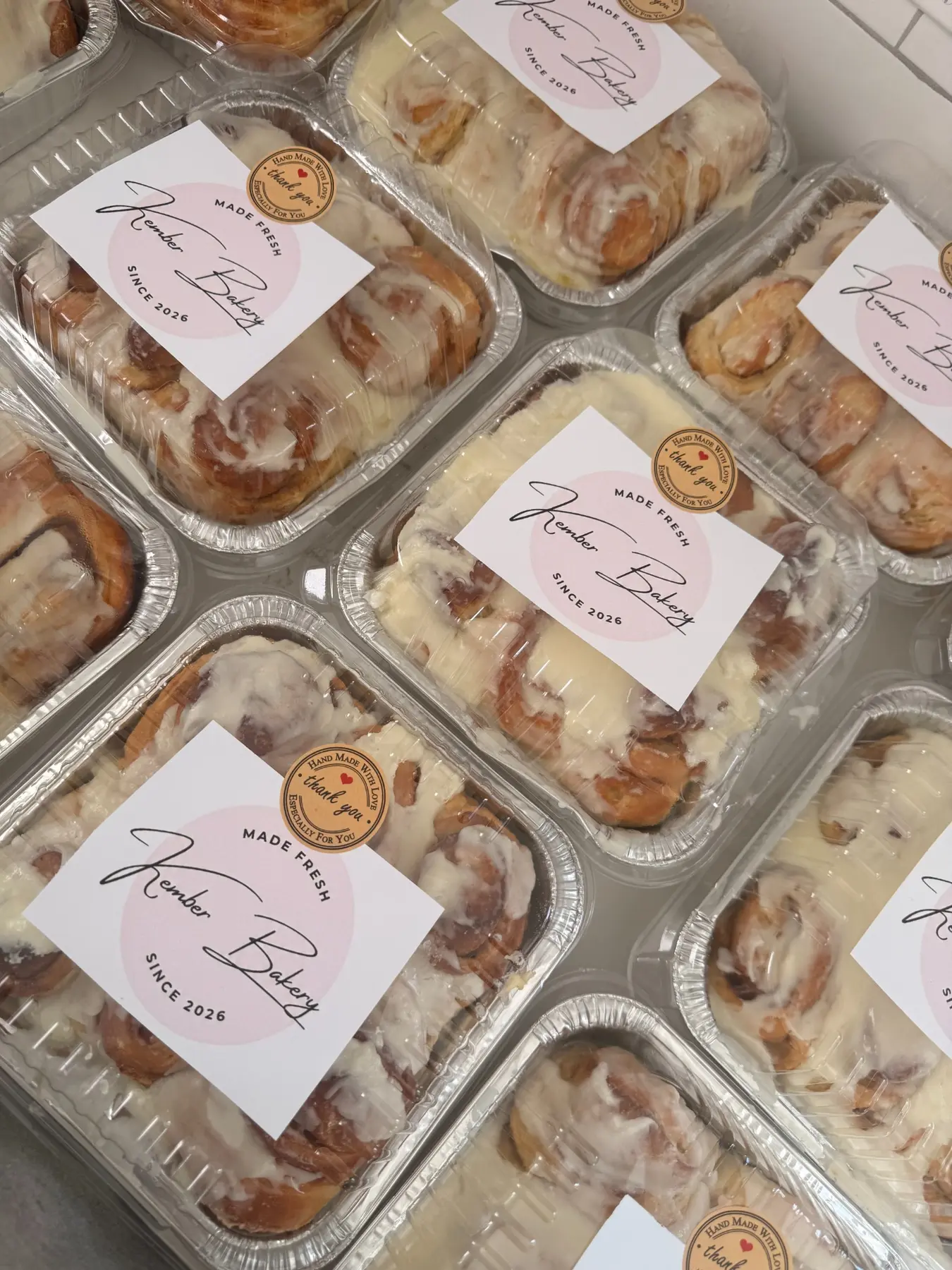 Kember Bakery orders packaged and ready for pickup